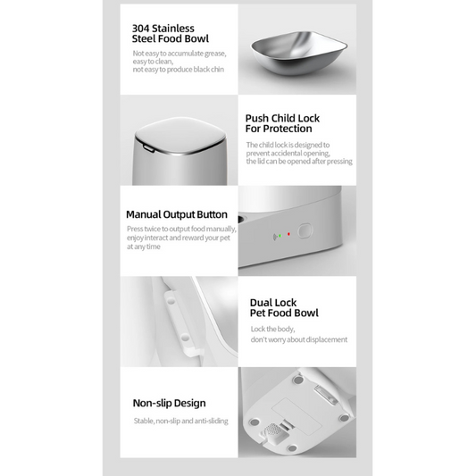 Smart Wifi Pet Feeder (Dual-Bowl)